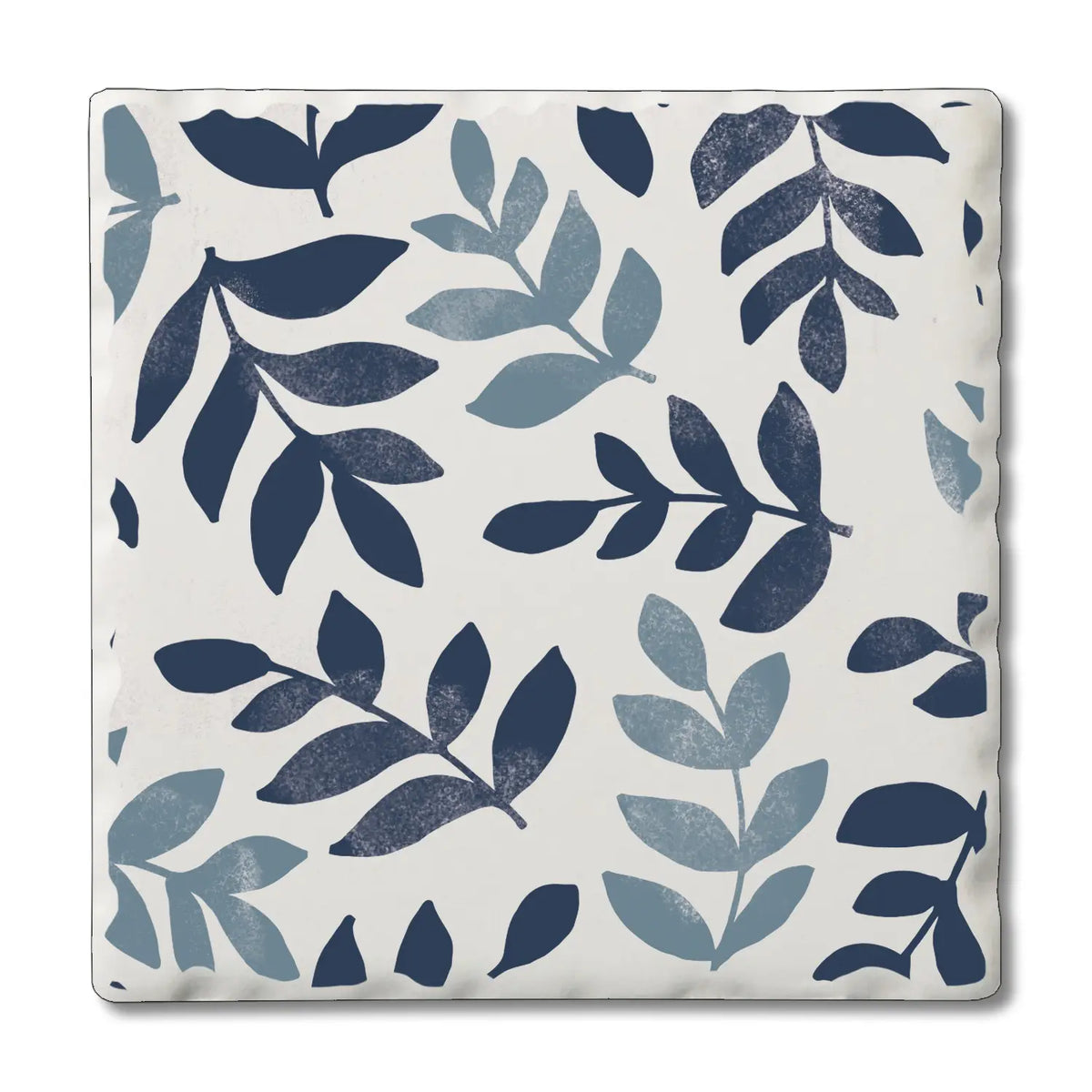 Blue Leaf Floral Coaster