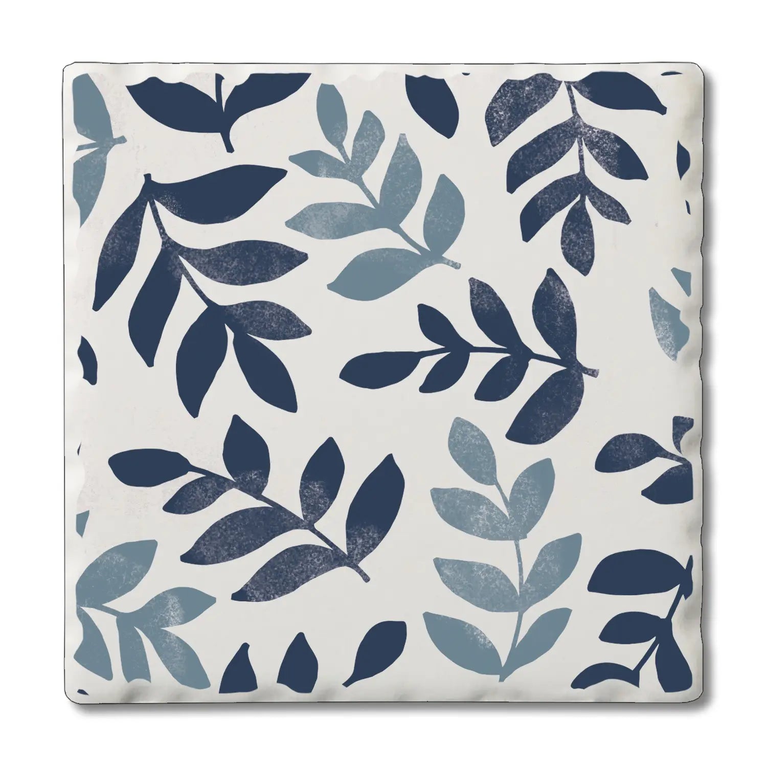 Blue Leaf Floral Coaster