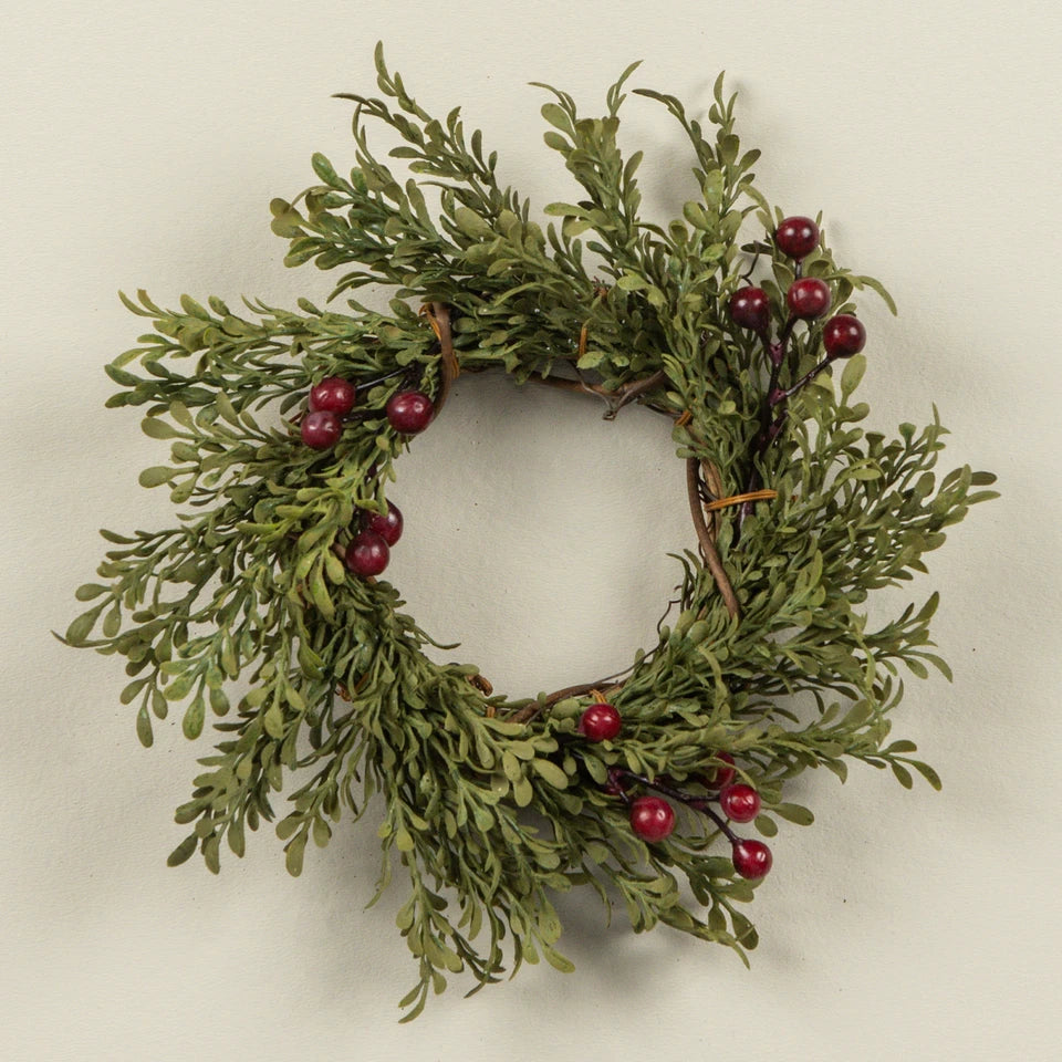 Leaf and Berries Taper Candle Ring