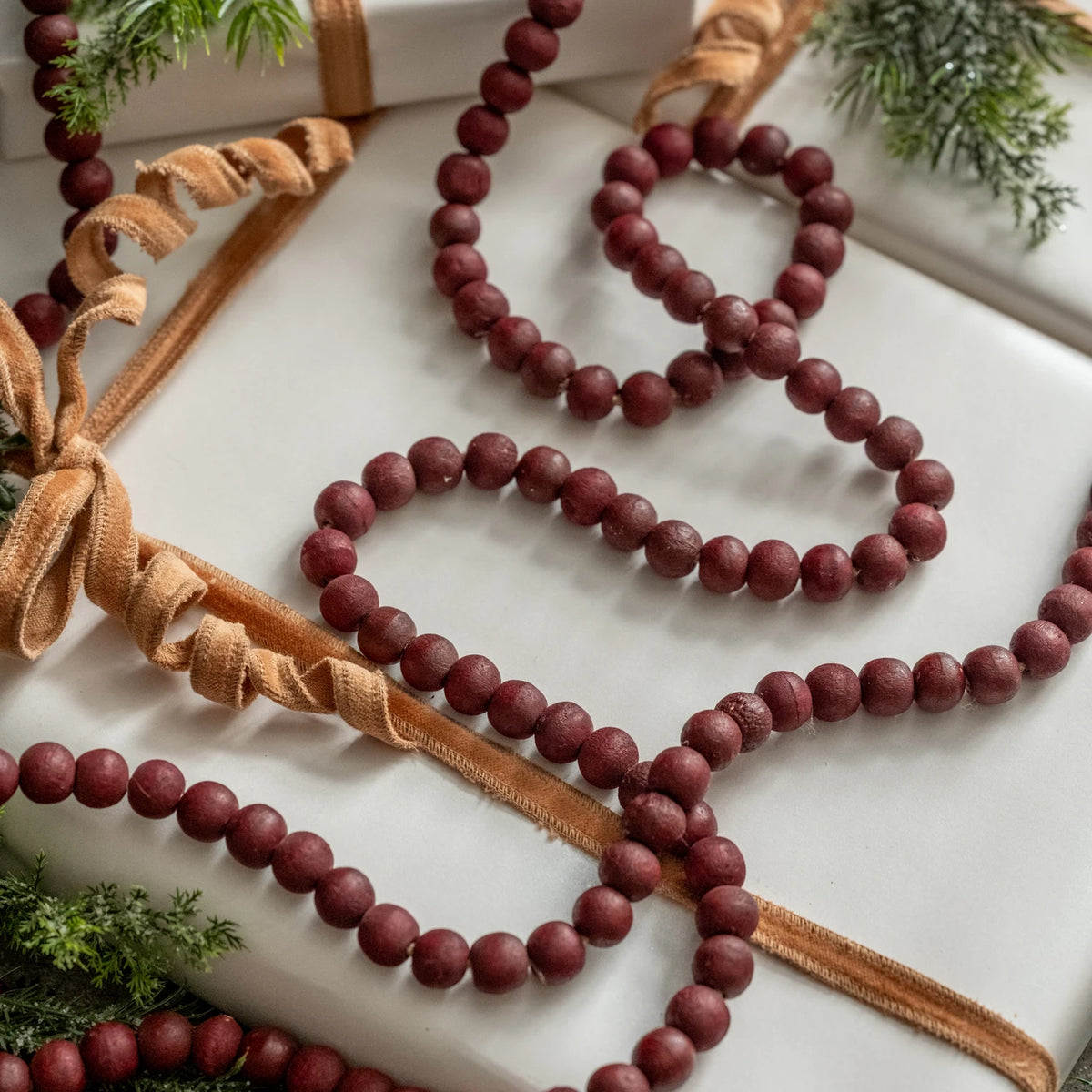 Burgundy Bead Garland