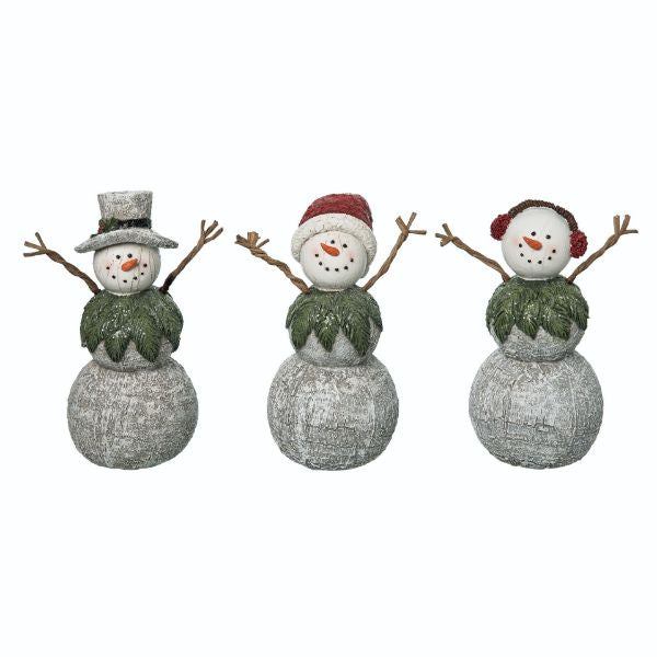Woodsy Snowman Figurines - 3 Styles