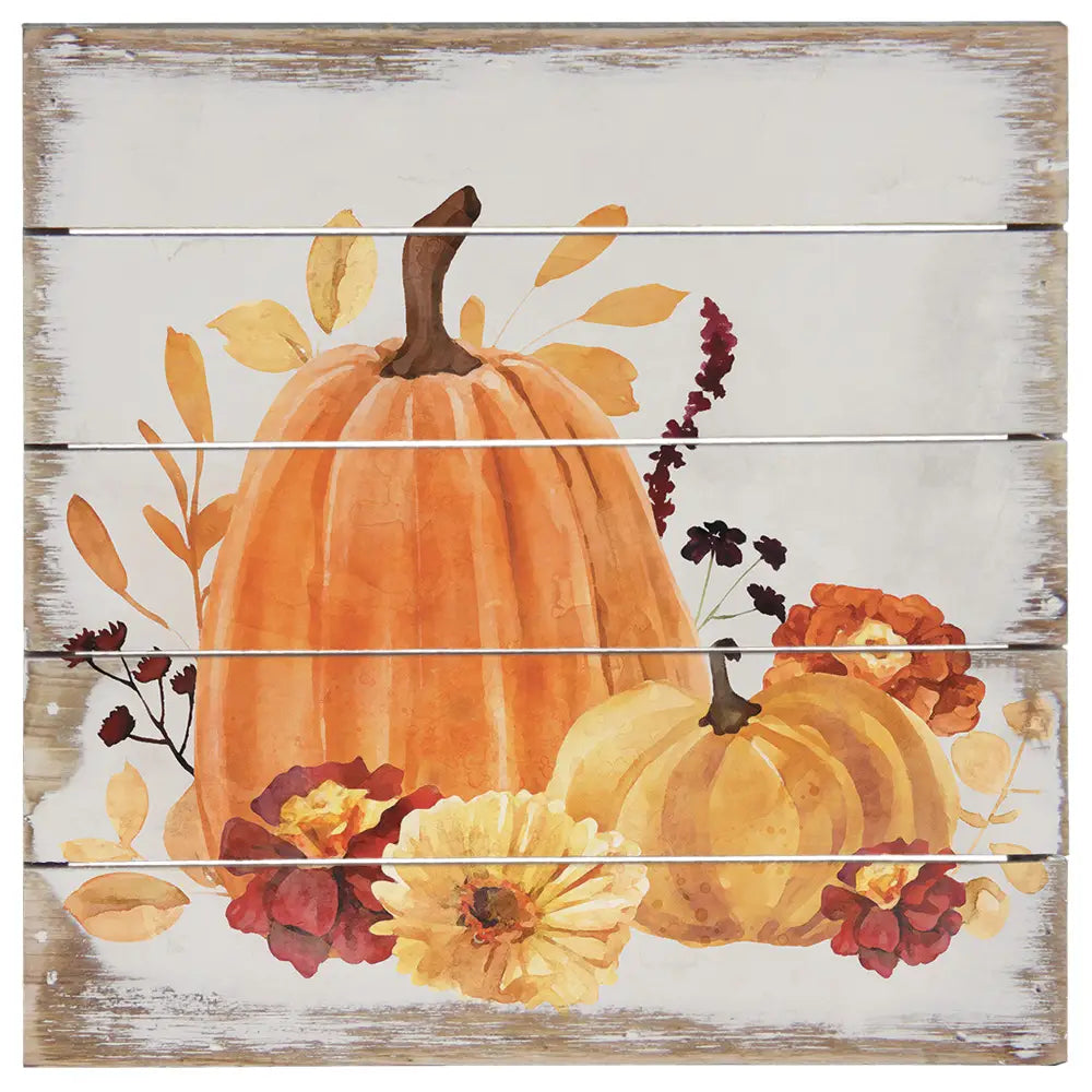 Floral Pumpkin Pallet Sign