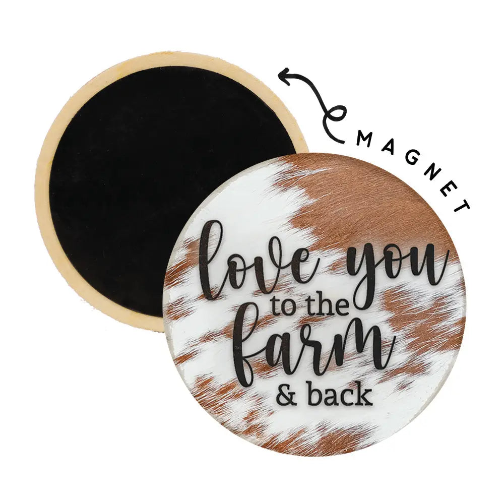 Farm &amp; Back Round Magnet