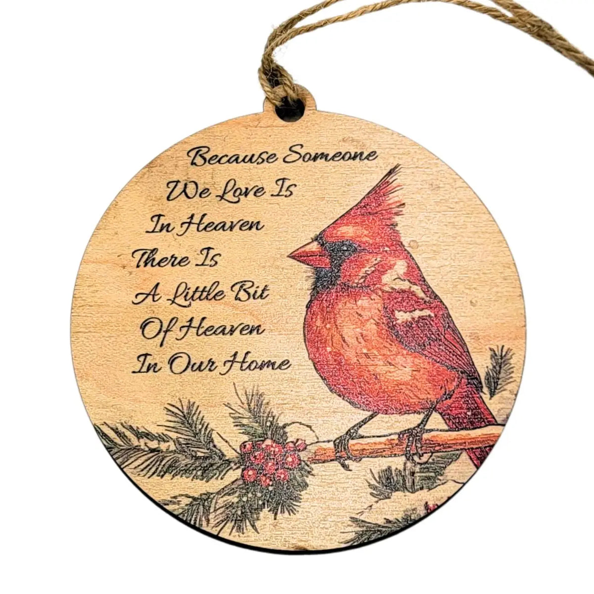 Someone We Love Cardinal Wood Ornament