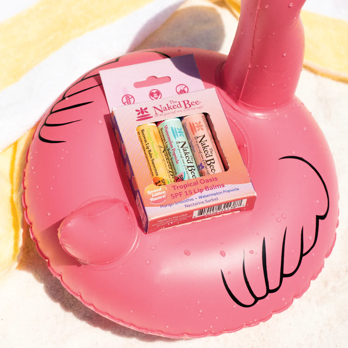 Naked Bee Tropical Oasis Lip Balm Trio