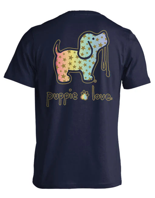 Puppie Love Rainbow Stars Pup Tee