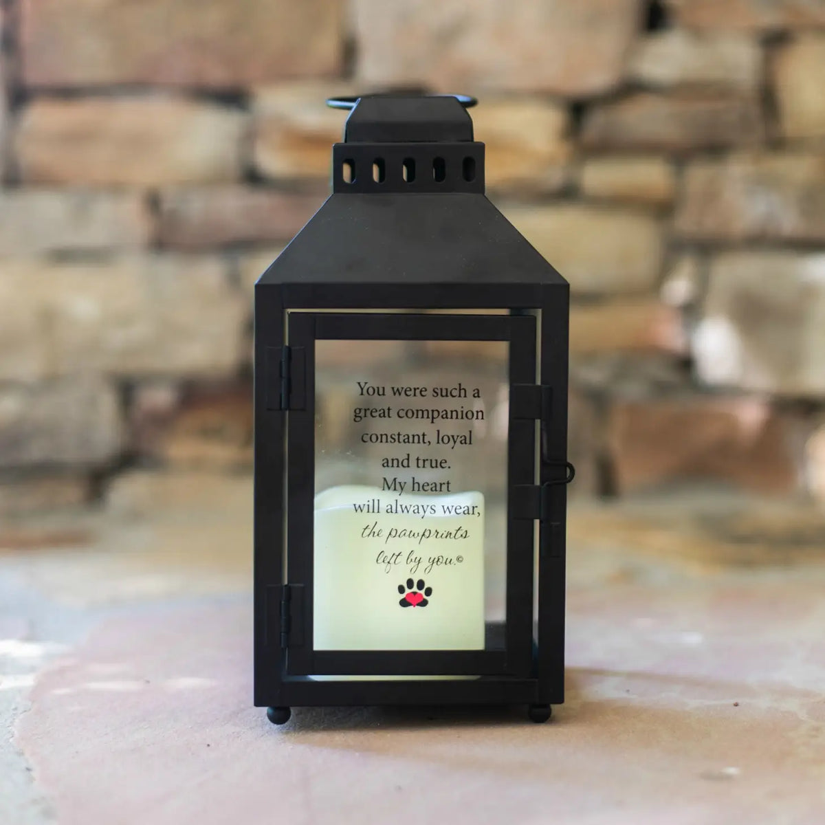 Pawprints Left By You Memorial Lantern