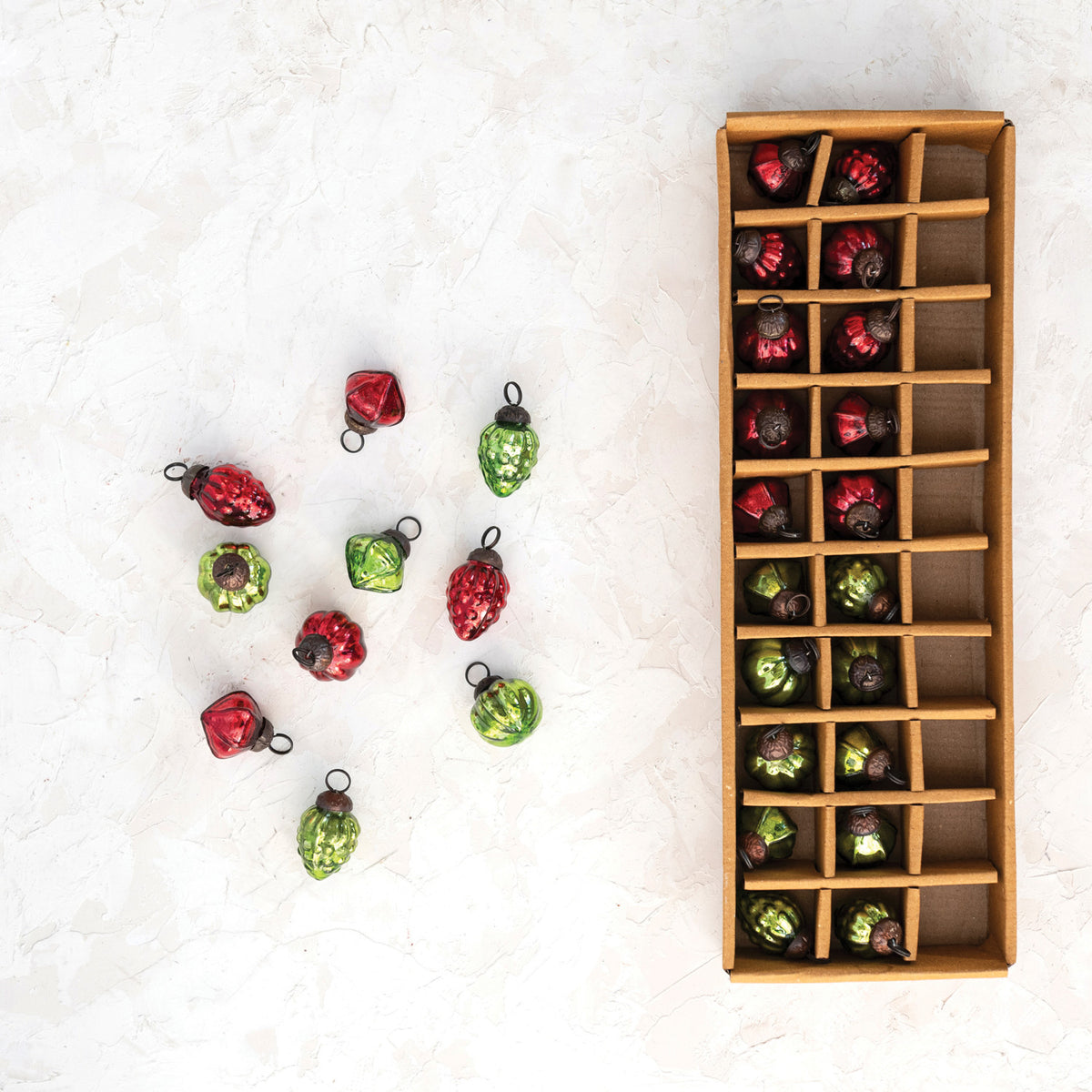 Glass Ball Ornaments - Set of 30