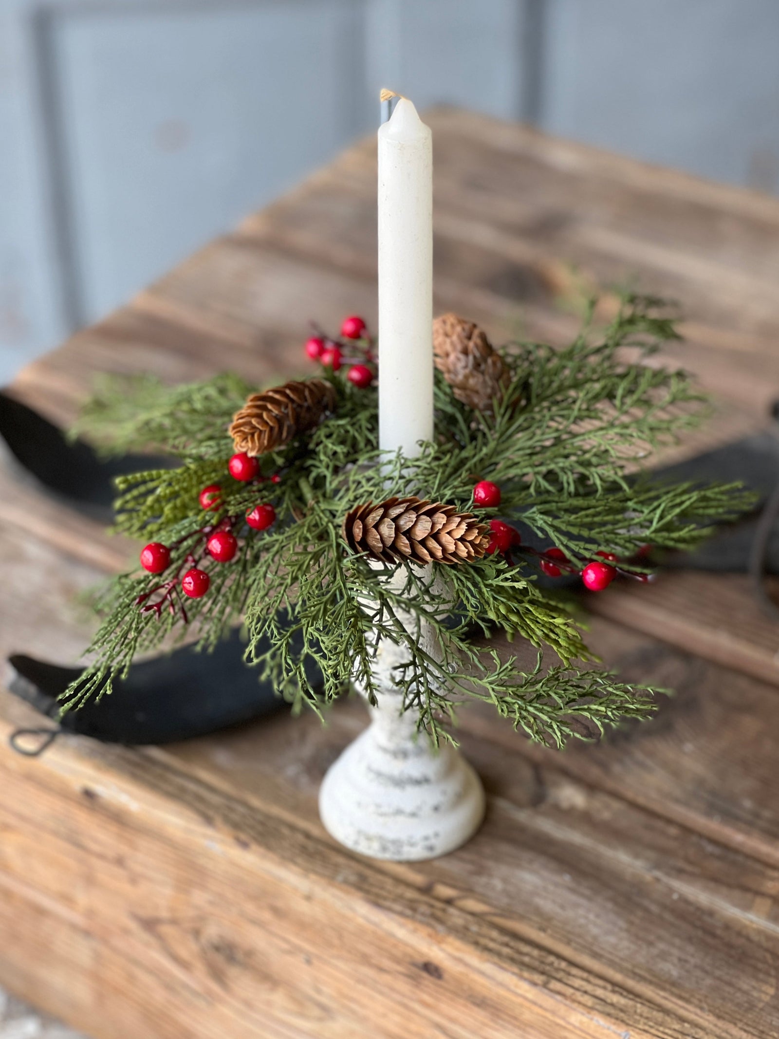 Alpine with Berries Candle Ring - Small