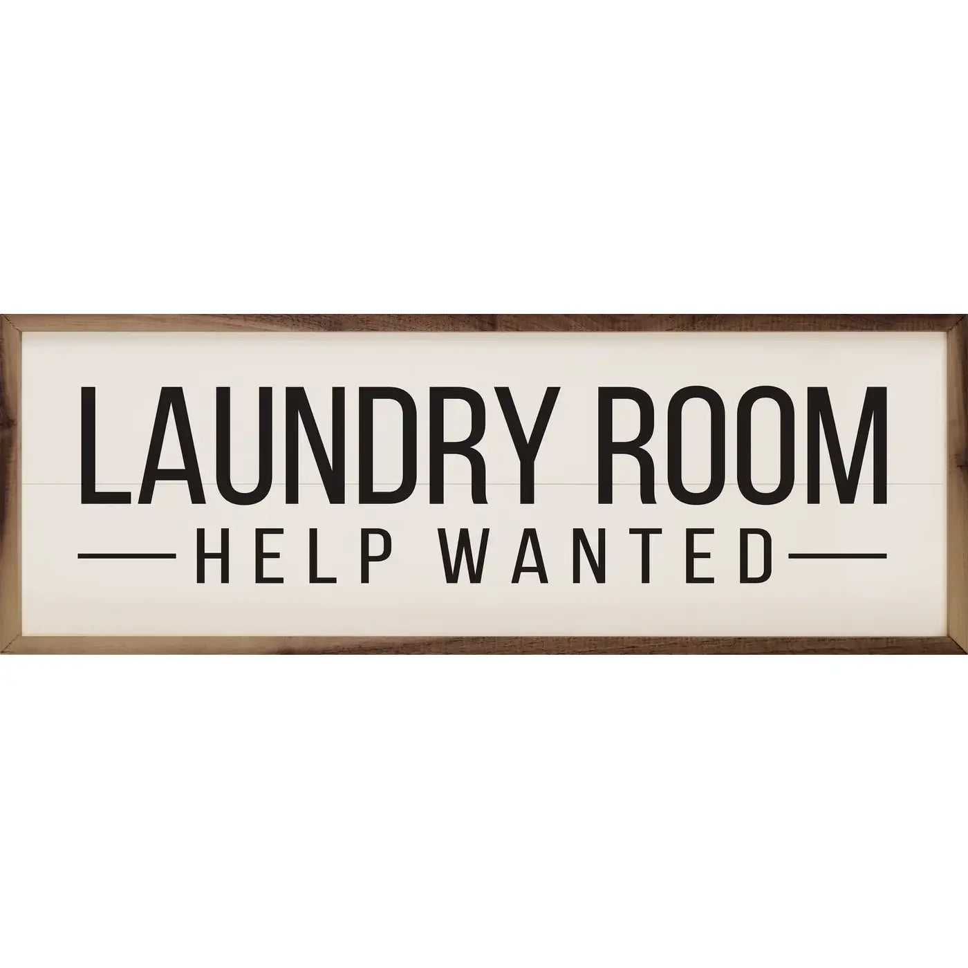 Laundry Room Help Wanted Framed Sign