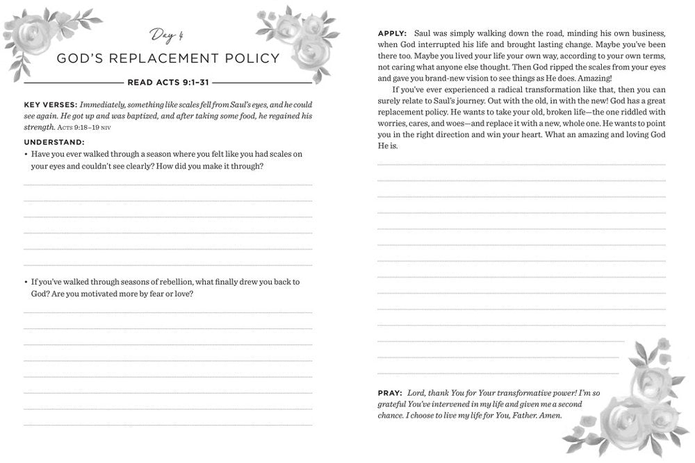 The Daily 5 Minute Bible Study Journal for Women