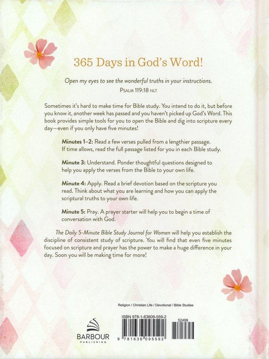 The Daily 5 Minute Bible Study Journal for Women