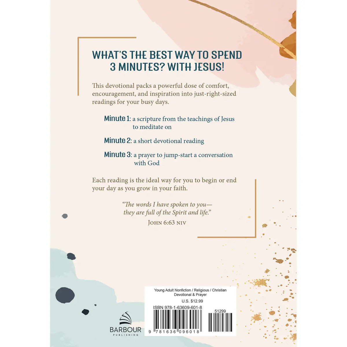 3 Minutes with Jesus : 180 Devotions for Teen Girls