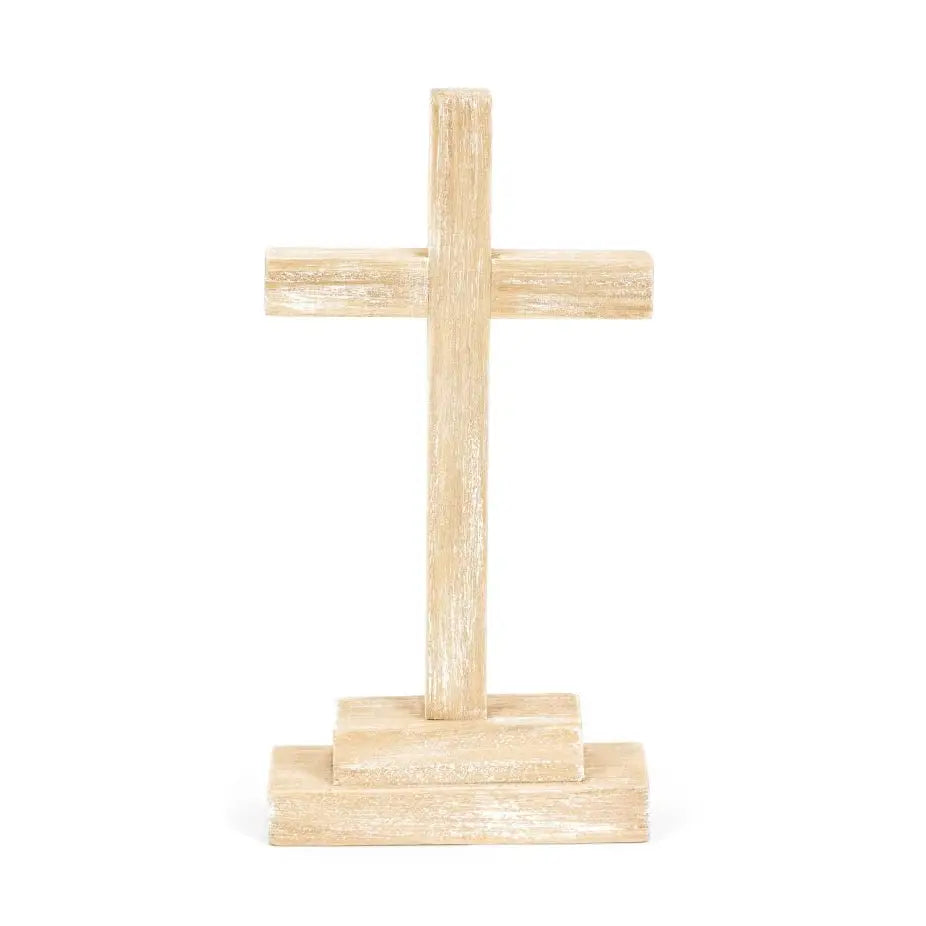 Wood Cross on Stand