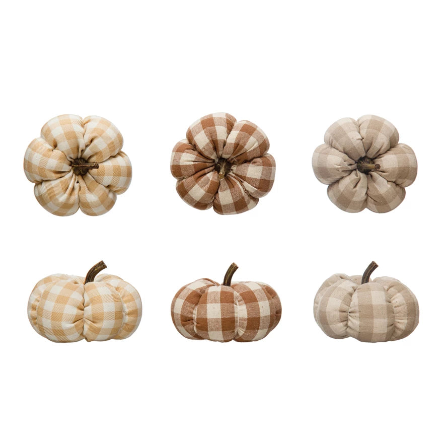 Mini Fabric Pumpkins -3 Styles