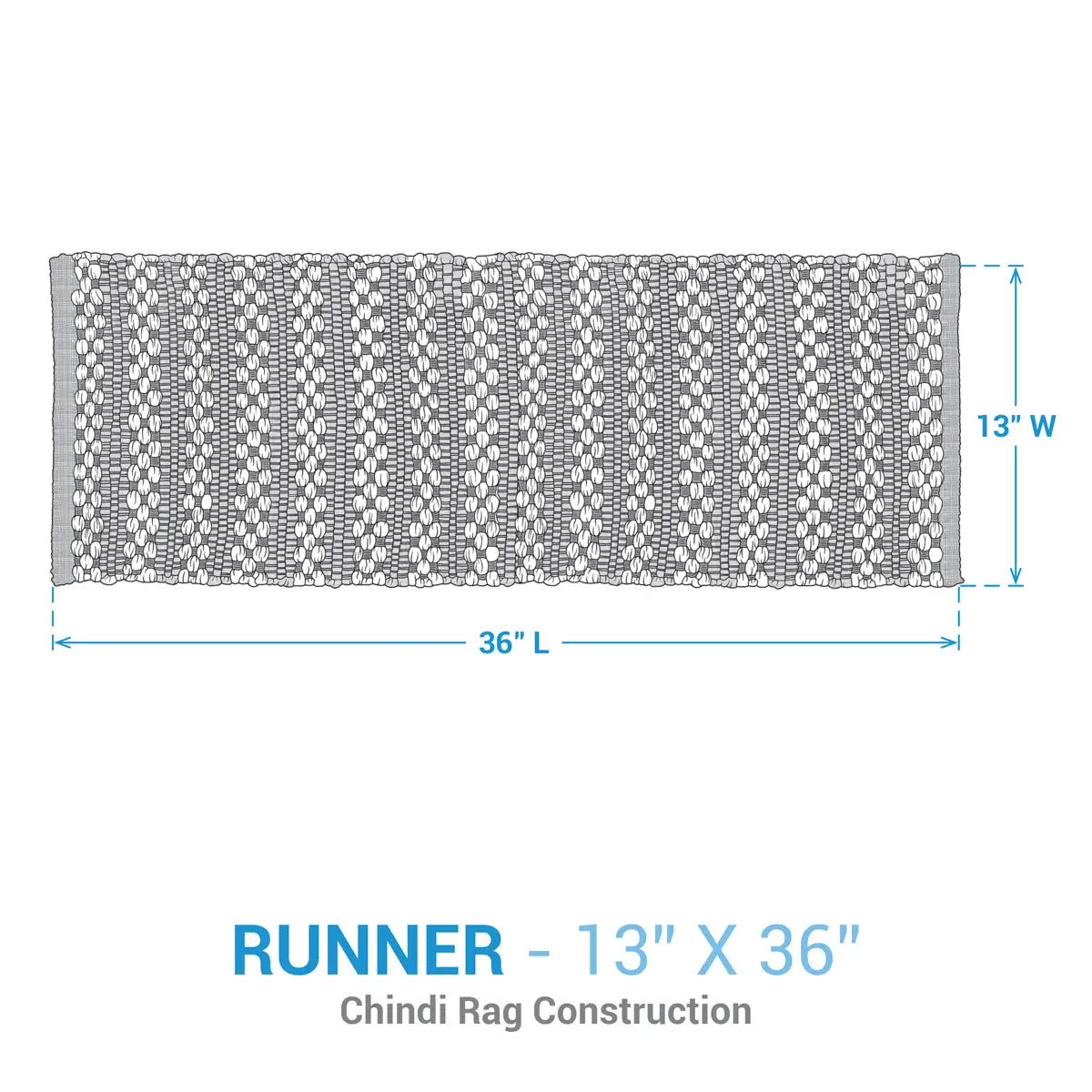 Dressed Up Denim 36” Runner
