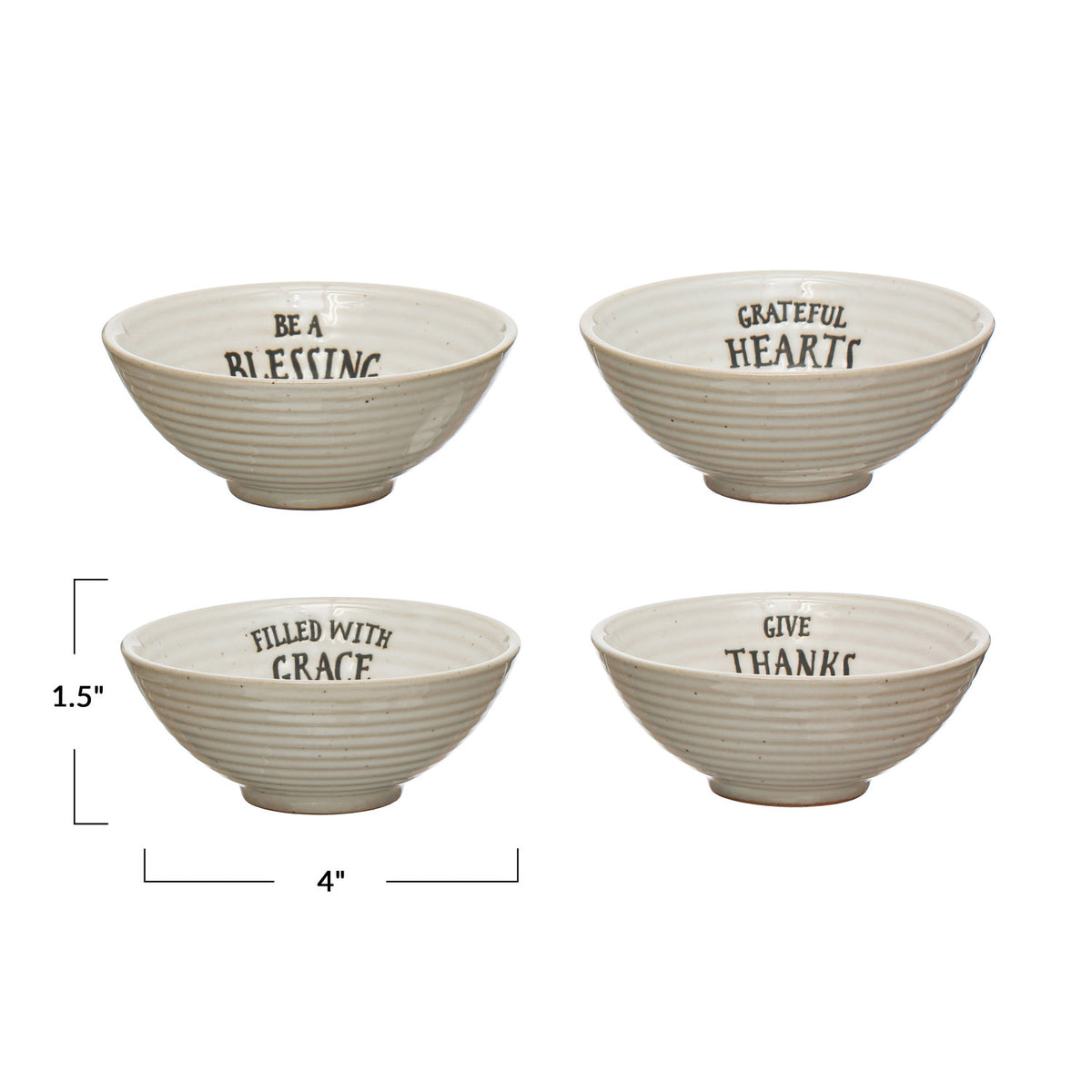 Stoneware Bowl - 4 Styles