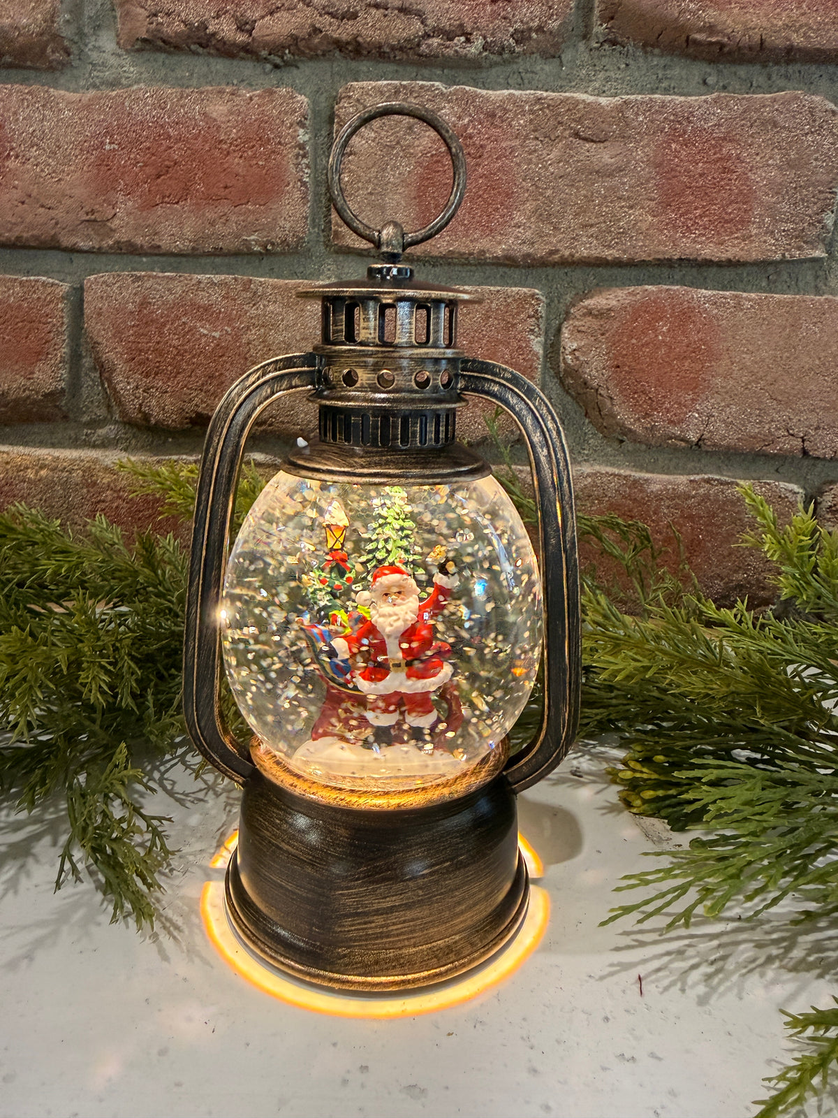 Spinning Water Globe Holiday Lantern - 3 Styles