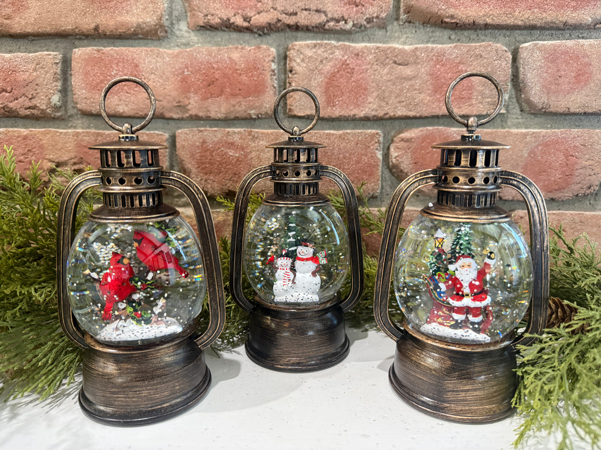 Spinning Water Globe Holiday Lantern - 3 Styles