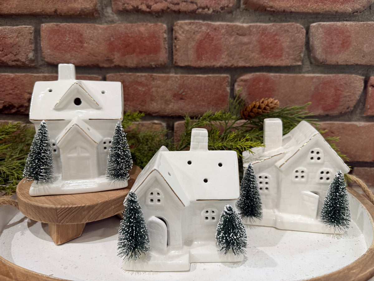 Lighted Holiday Houses - 3 Styles