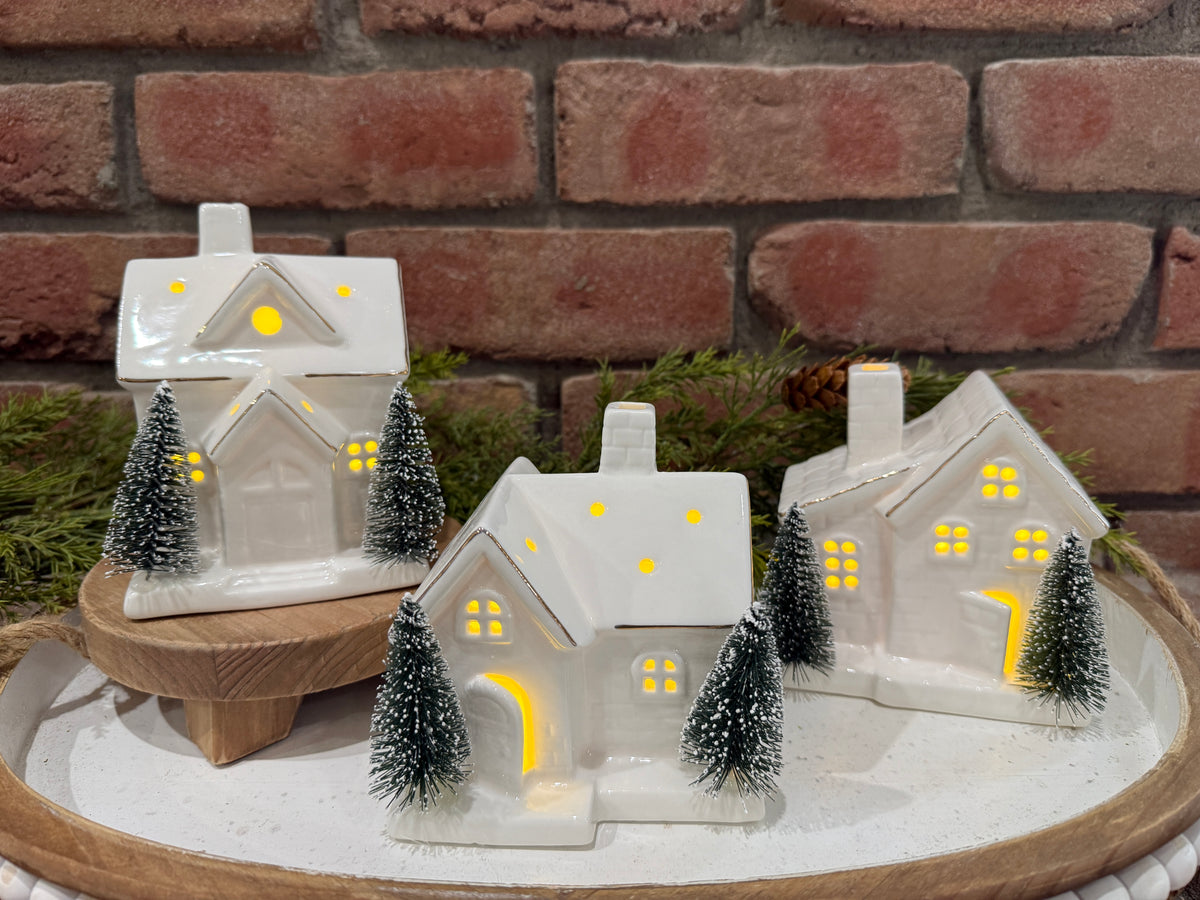 Lighted Holiday Houses - 3 Styles