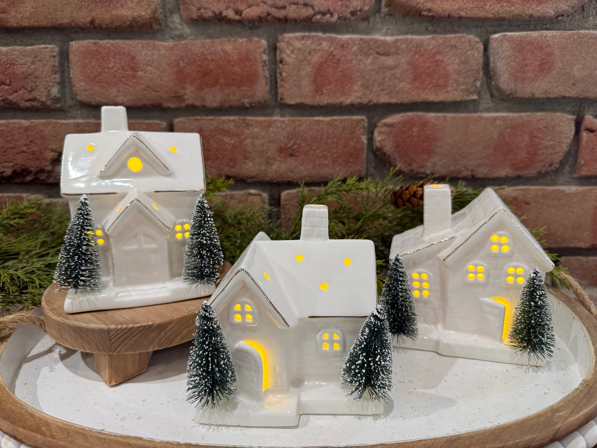 Lighted Holiday Houses - 3 Styles