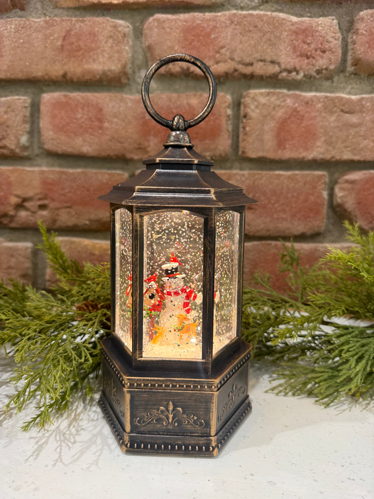 Spinning Water Globe Holiday Lantern - 2 Styles