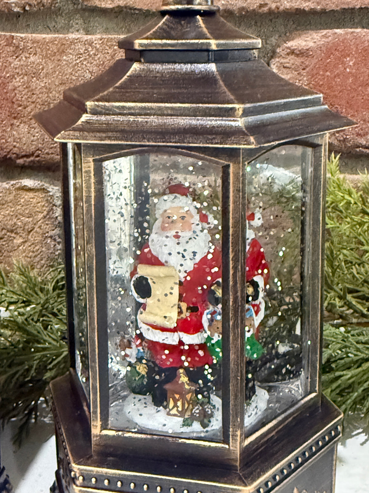 Spinning Water Globe Holiday Lantern - 2 Styles