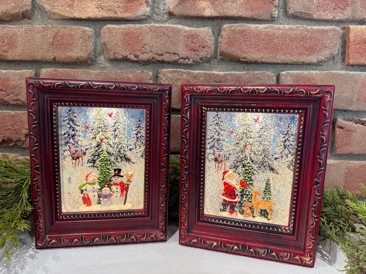 Spinning Water Globe Photo Frame Scene Lantern - 2 Styles