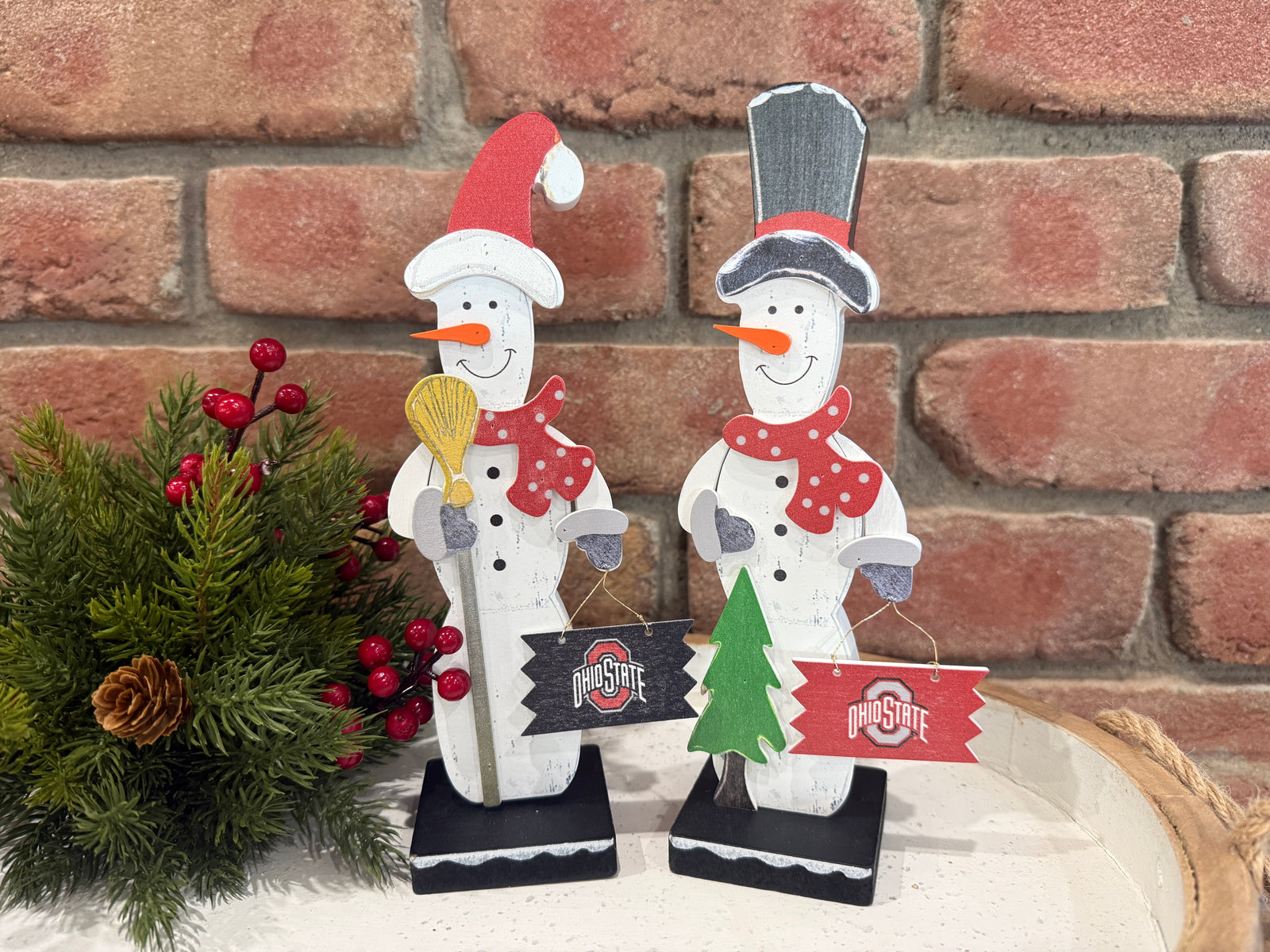 Ohio State Snowman Ornament - 2 Styles