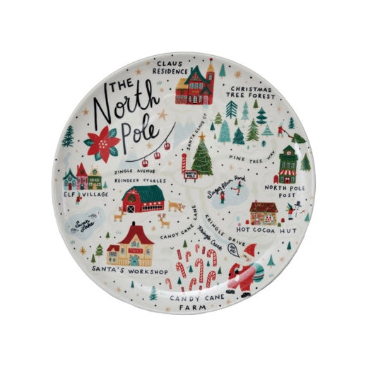 North Pole Stoneware Plate