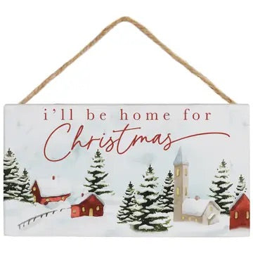 Home for Christmas Hanging Sign