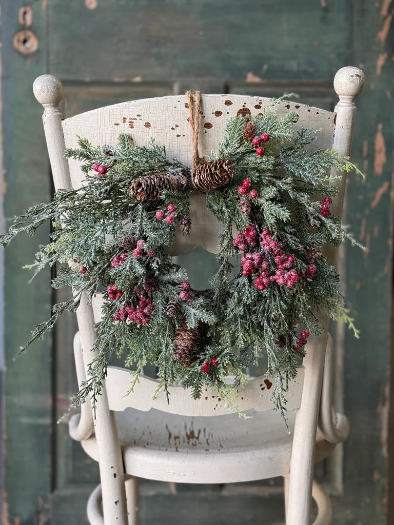 Divinity Berry Hanging Wreath - 14”