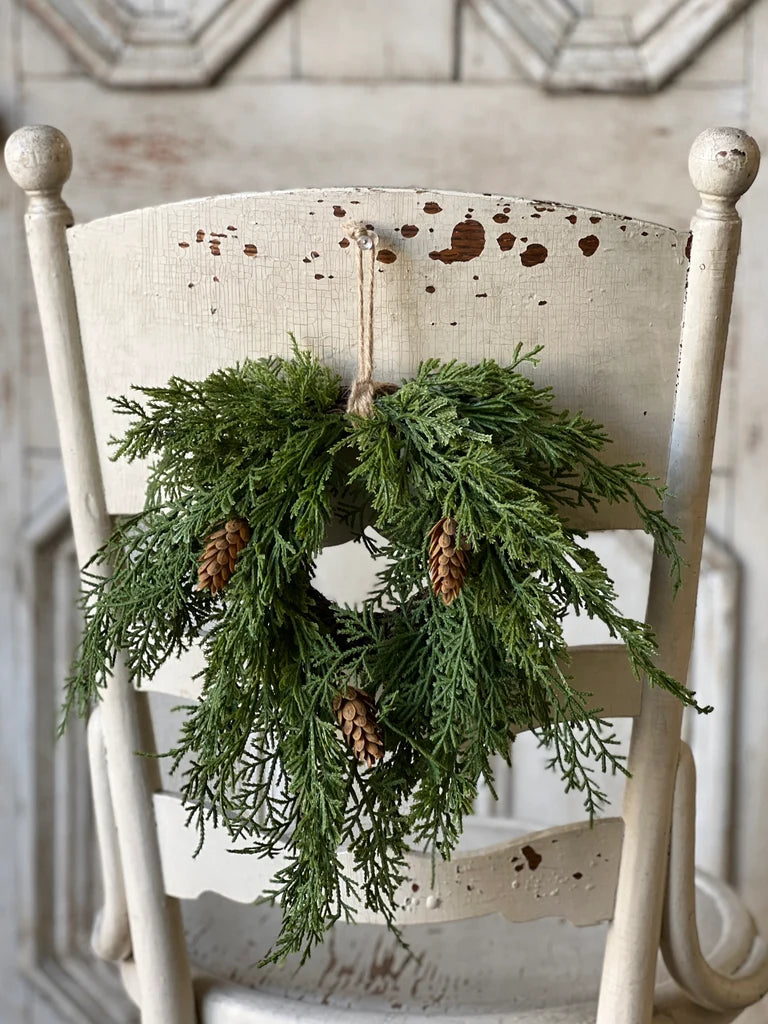 Cedar Mini Hanging Wreath - 14”