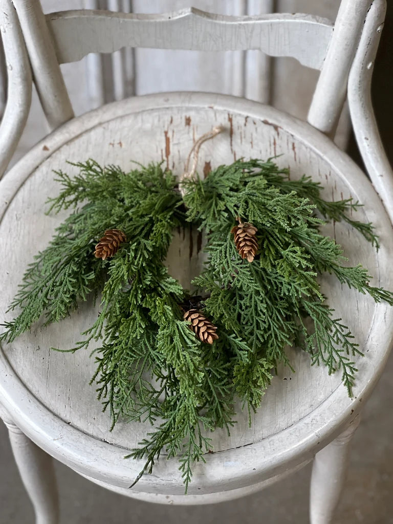 Cedar Mini Hanging Wreath - 14”