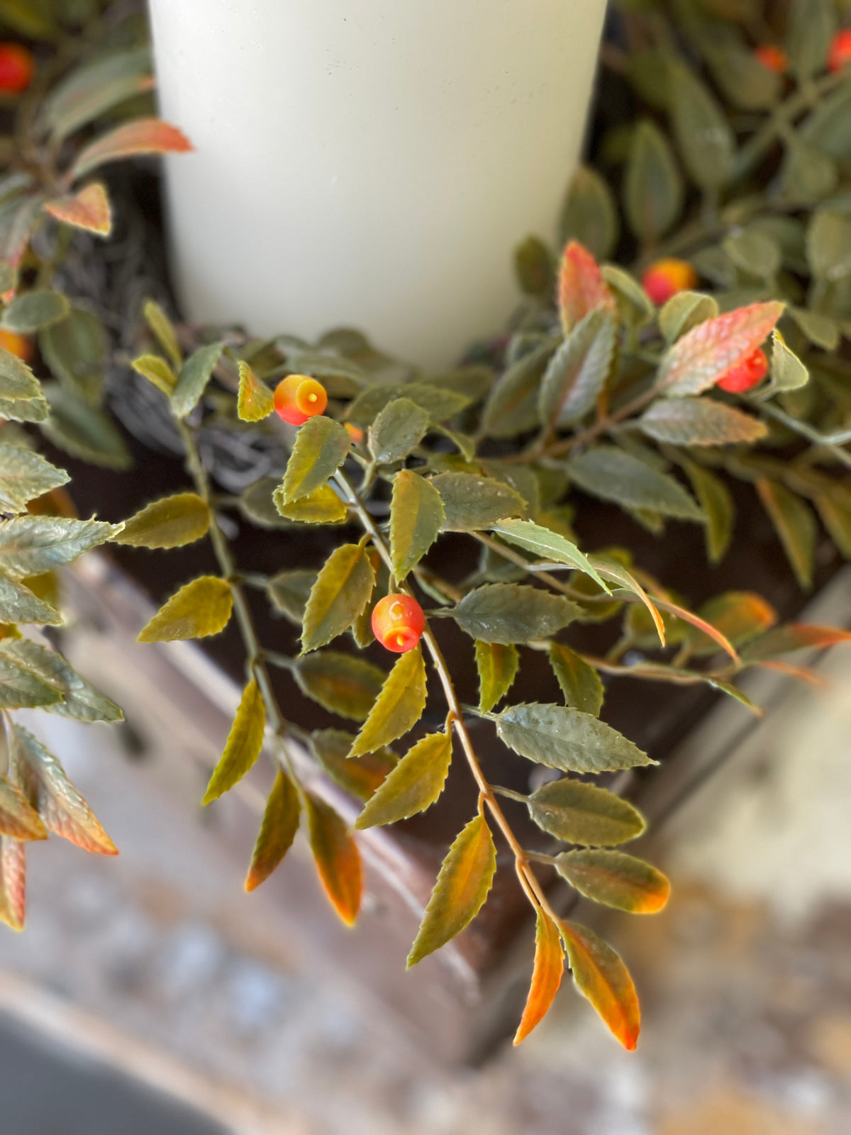 Firethorn Berry Candle Ring