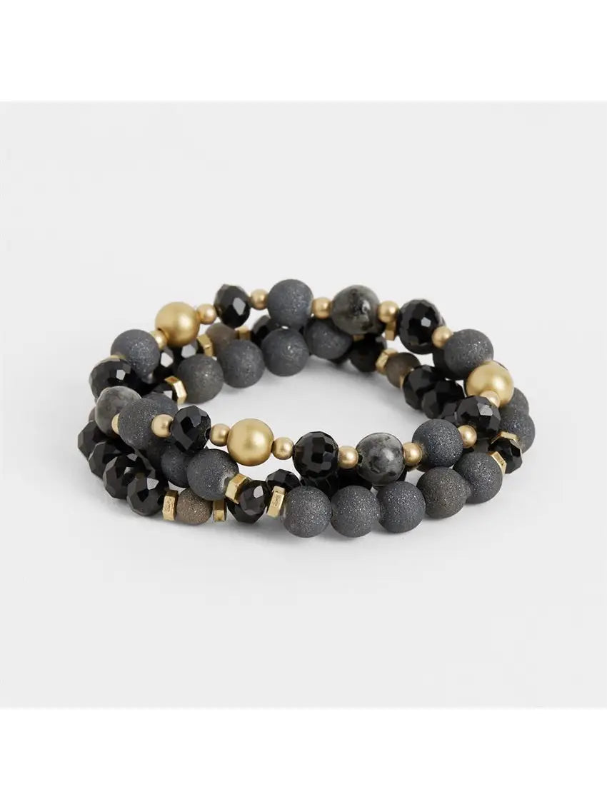 Katrina Bracelet Stack -Black