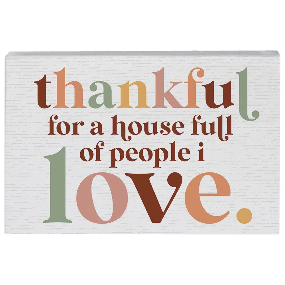 Thankful Wood Block Sign