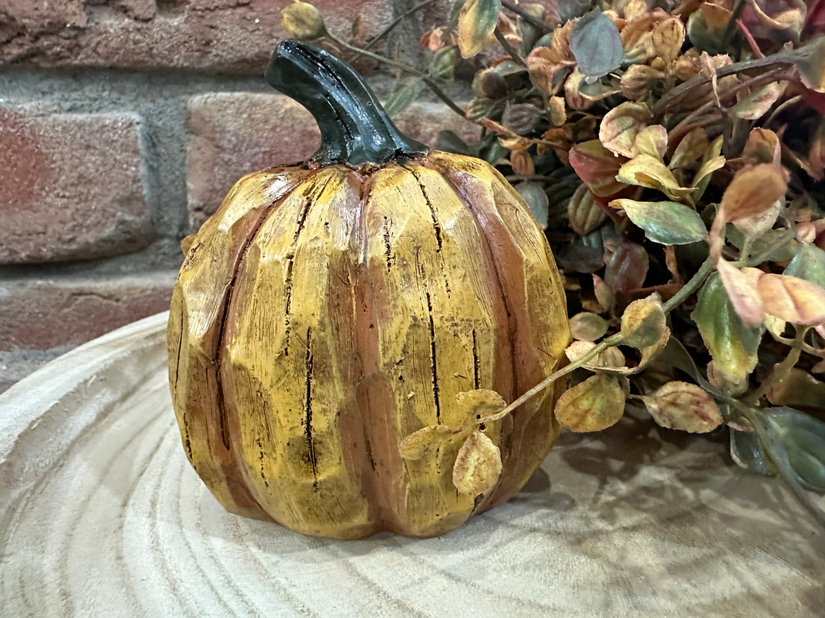 Small Wood Look Pumpkins - 3 Styles