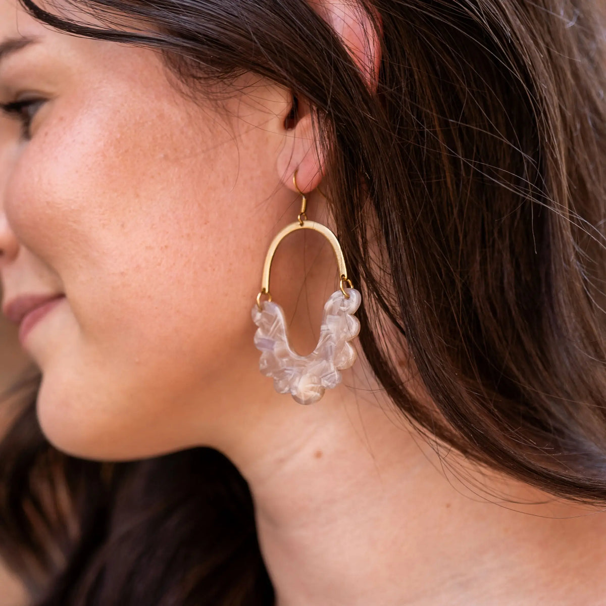 Scarlett Earrings - Taupe