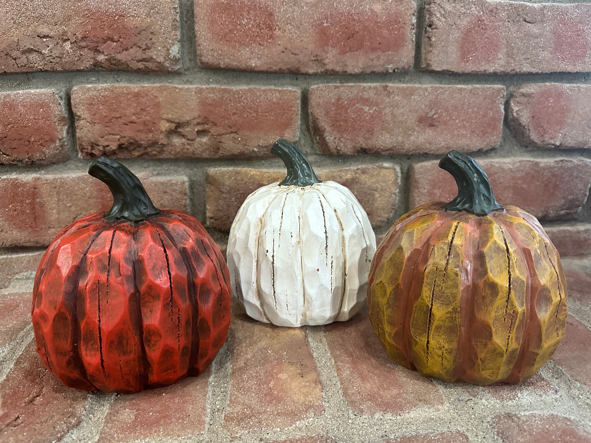 Large Wood Look Pumpkin - 3 Styles