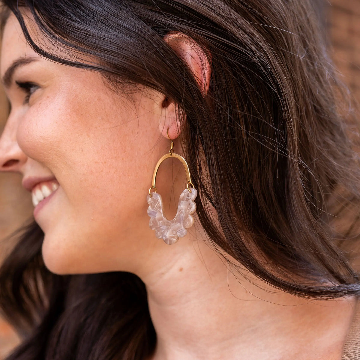 Scarlett Earrings - Taupe