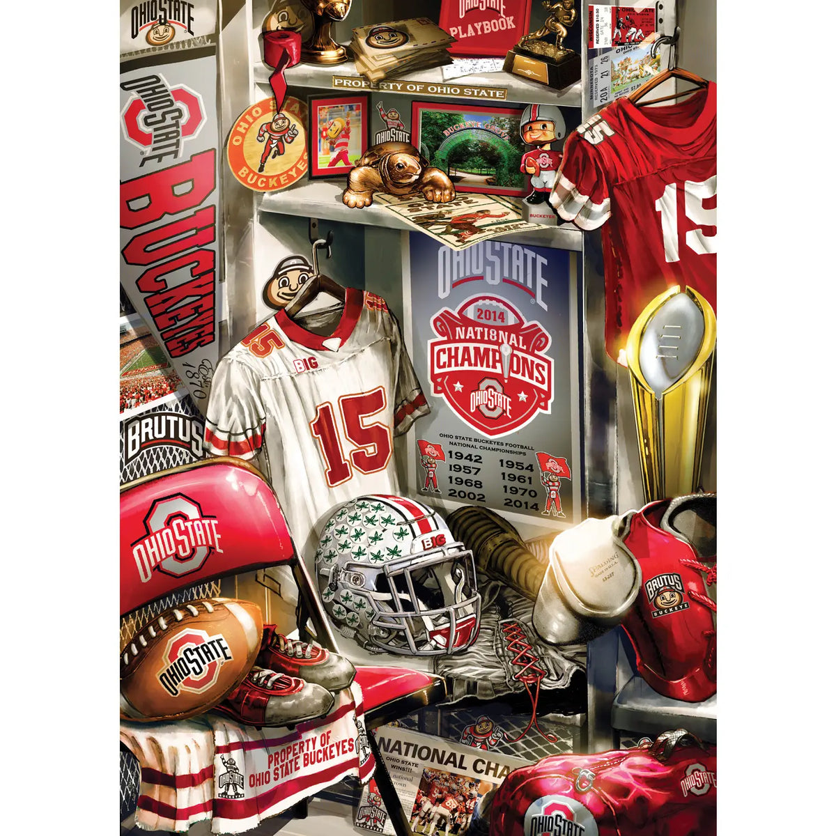 Ohio State Buckeyes Locker Room 500 Piece Puzzle