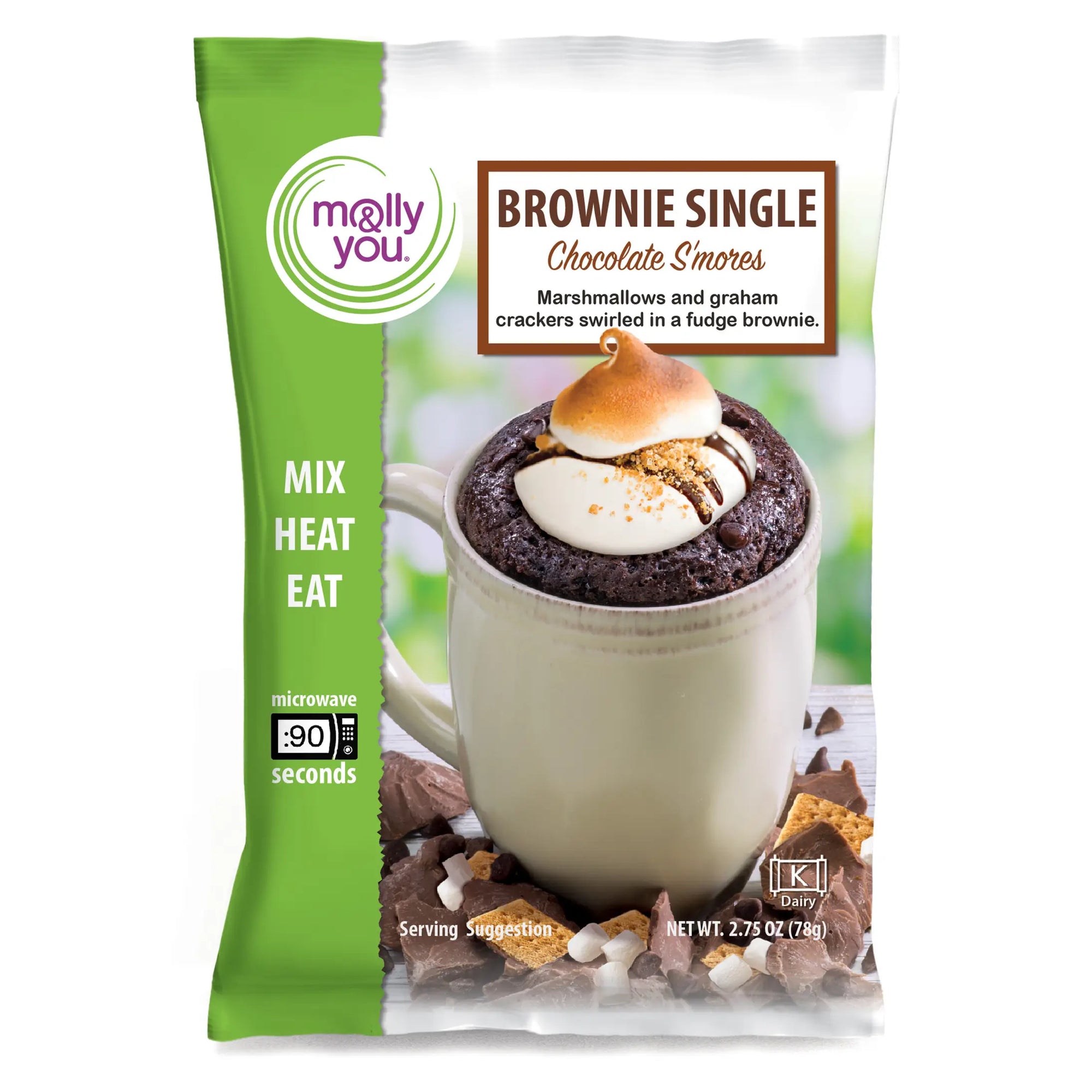 Chocolate S’mores Brownie Microwave Single