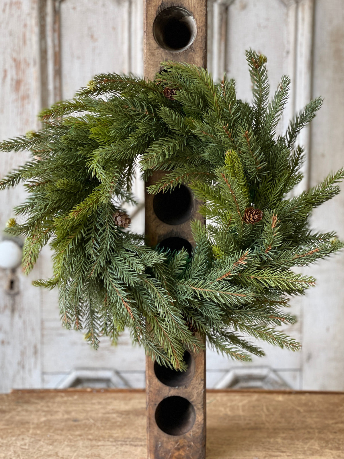 White Spruce with Cones Wreath