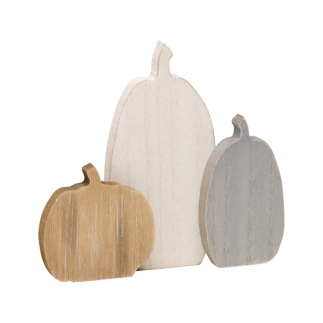 White Wash Pumpkin Trio