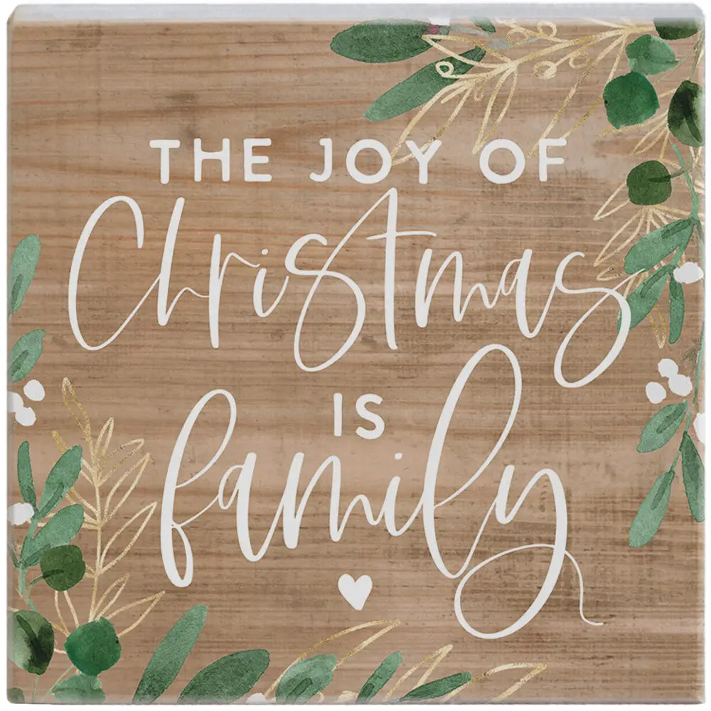 Joy of Christmas Wood Block Sign