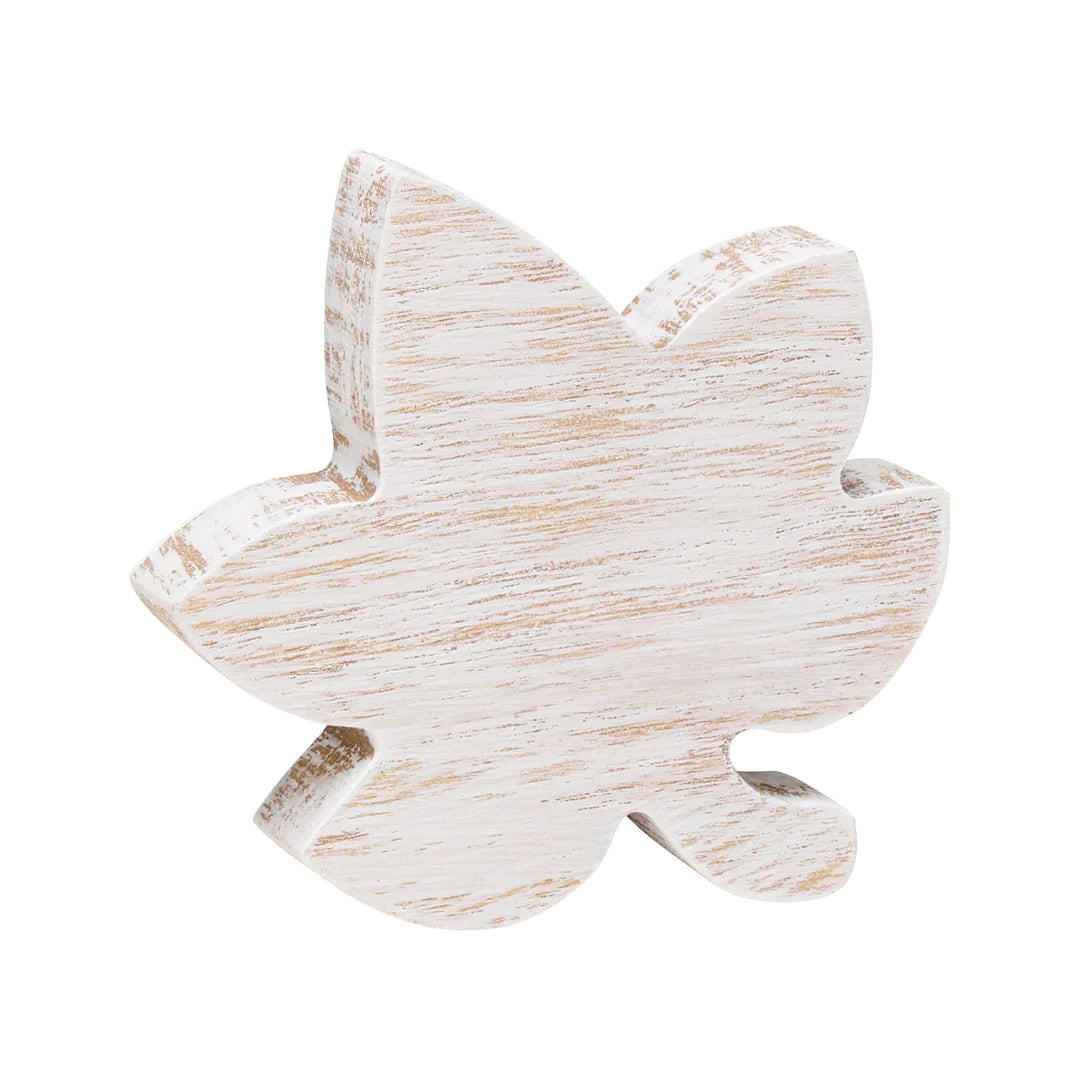 Weathered Wood Leaf Cutout