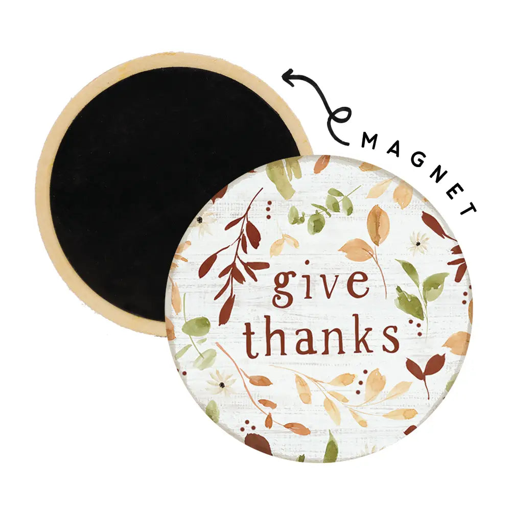 Give Thanks Round Magnet