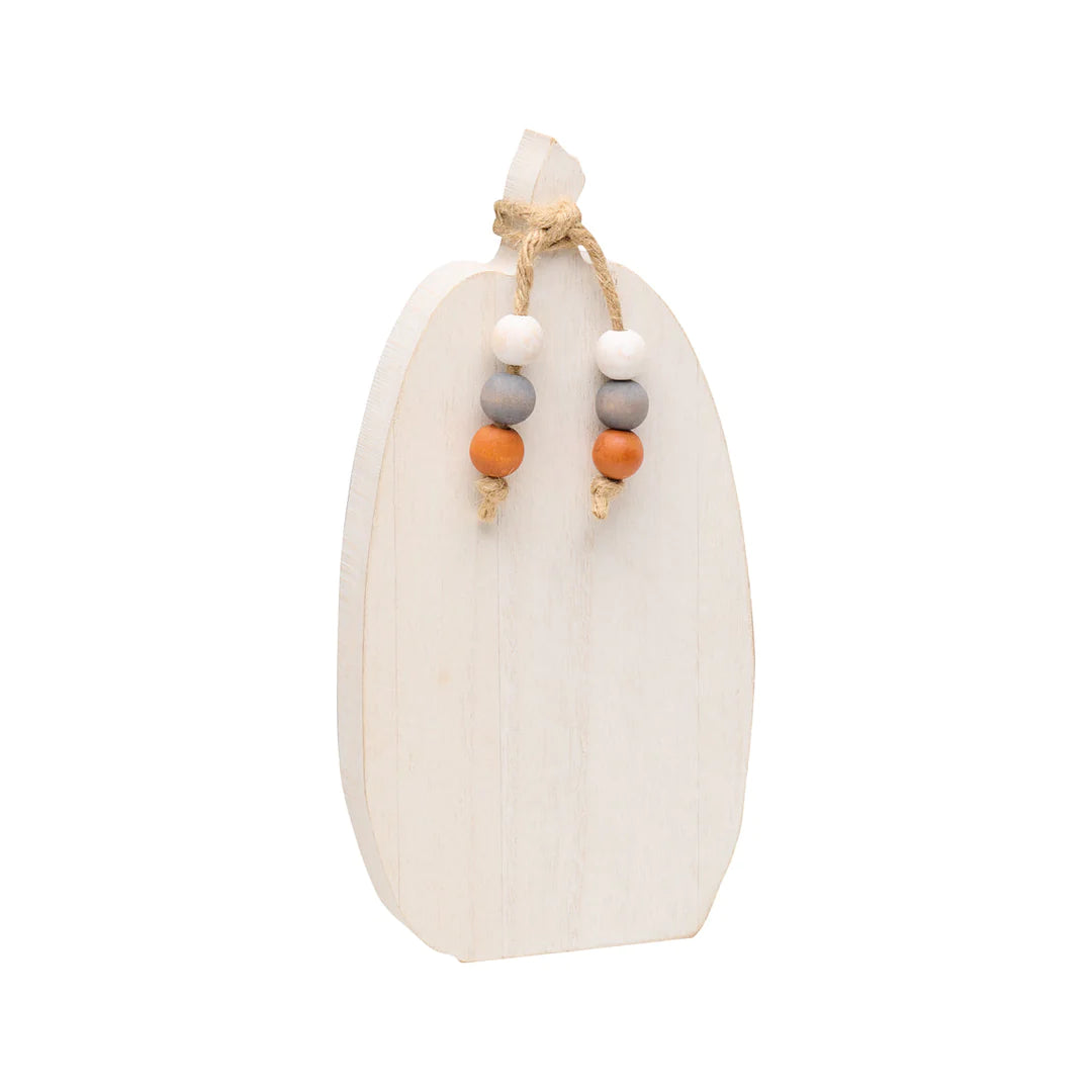 White Wash Tall Pumpkin - Small